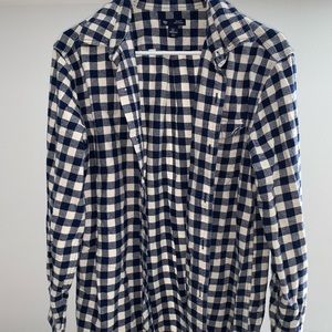 Navy/White flannel
